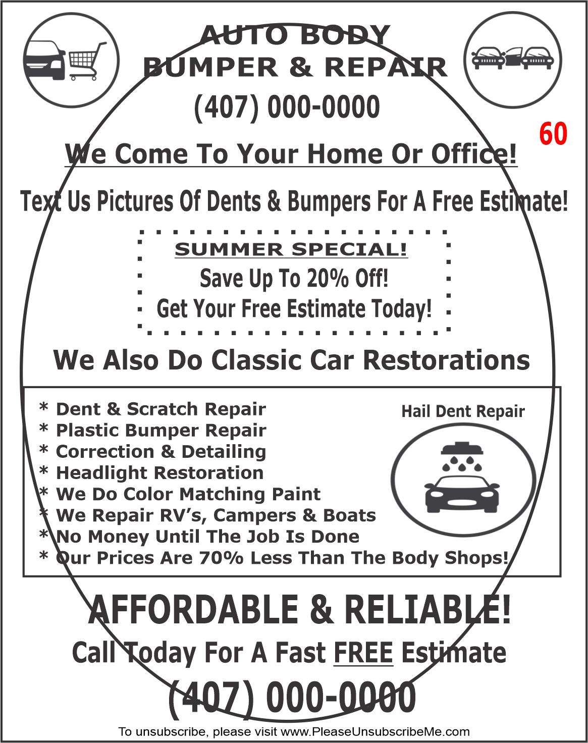 Autobody fax flyer sample 1