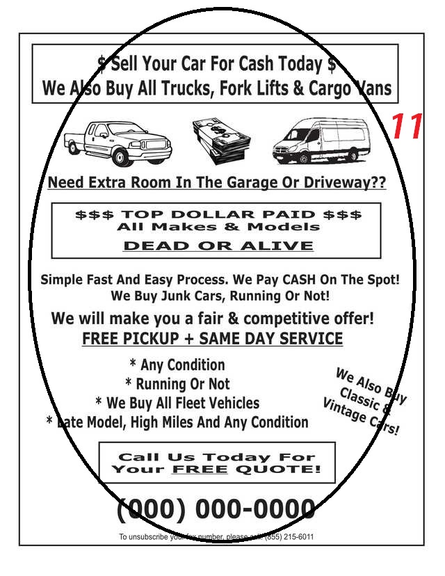 Cars fax flyer sample 10