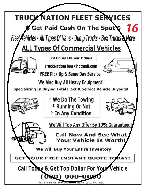 Cars fax flyer sample 15