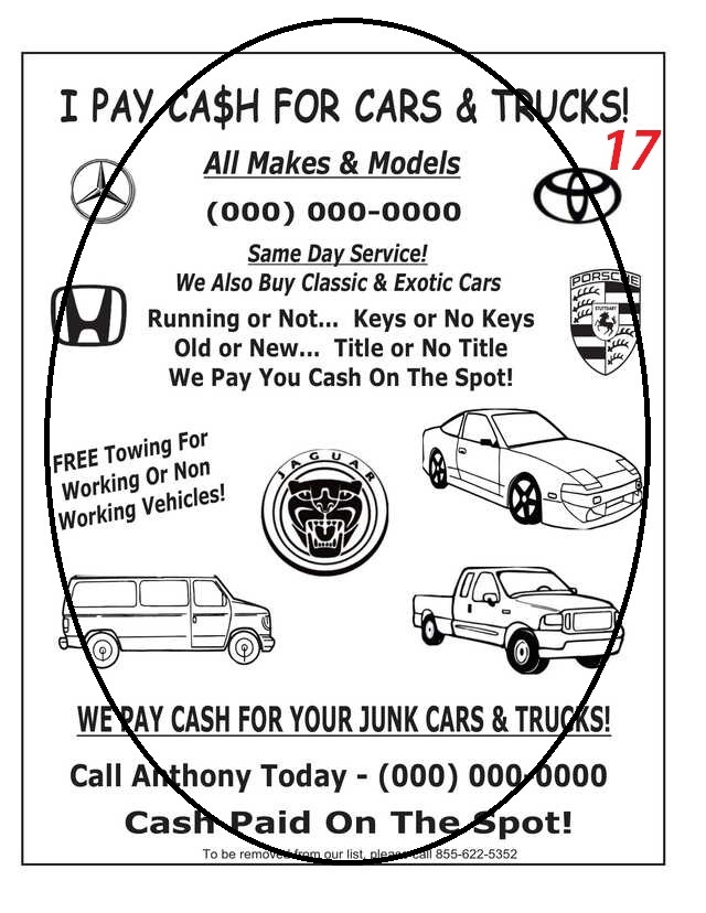 Cars fax flyer sample 16