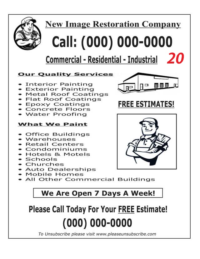 Paint fax flyer sample 1