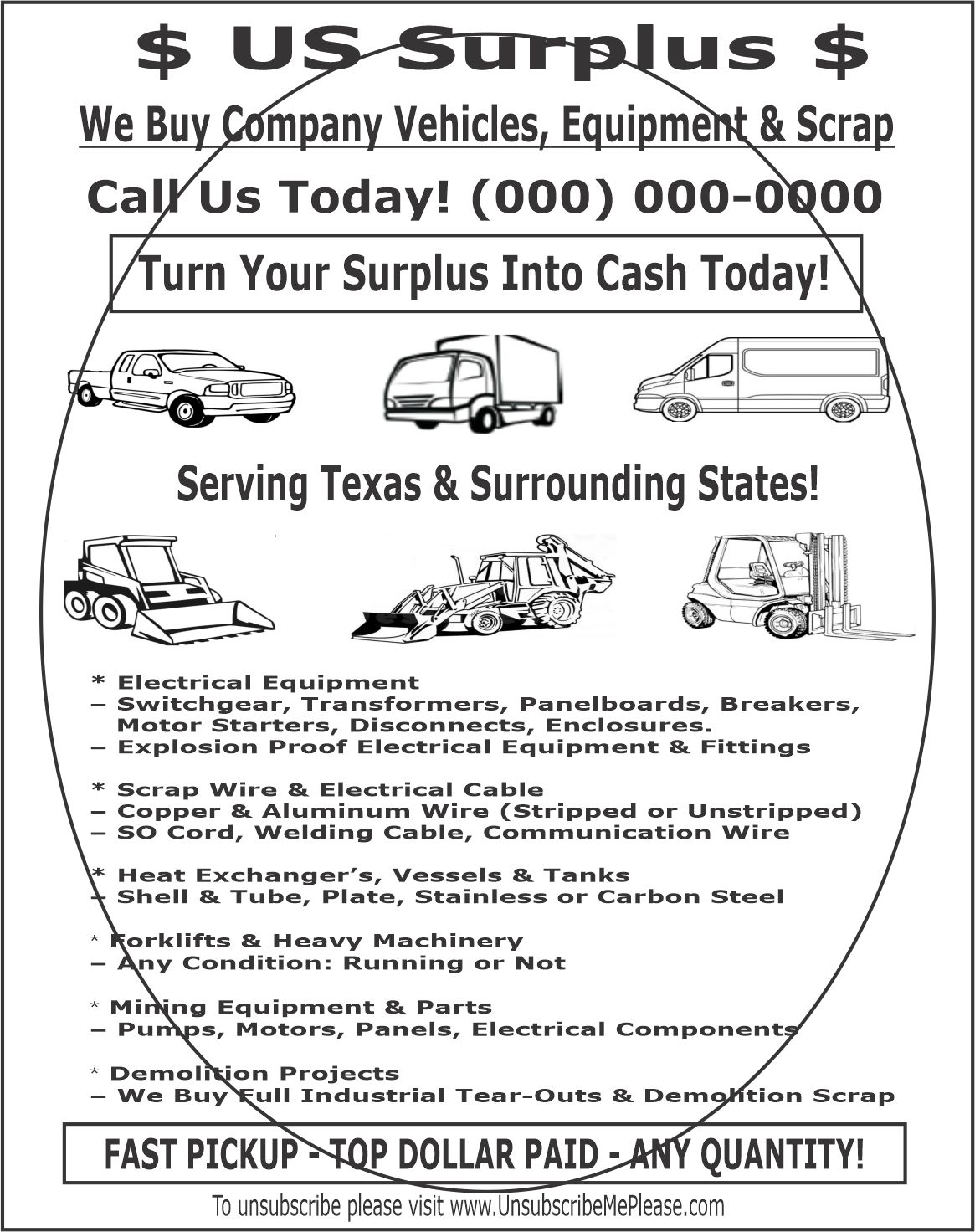 Scrap fax flyer sample 5