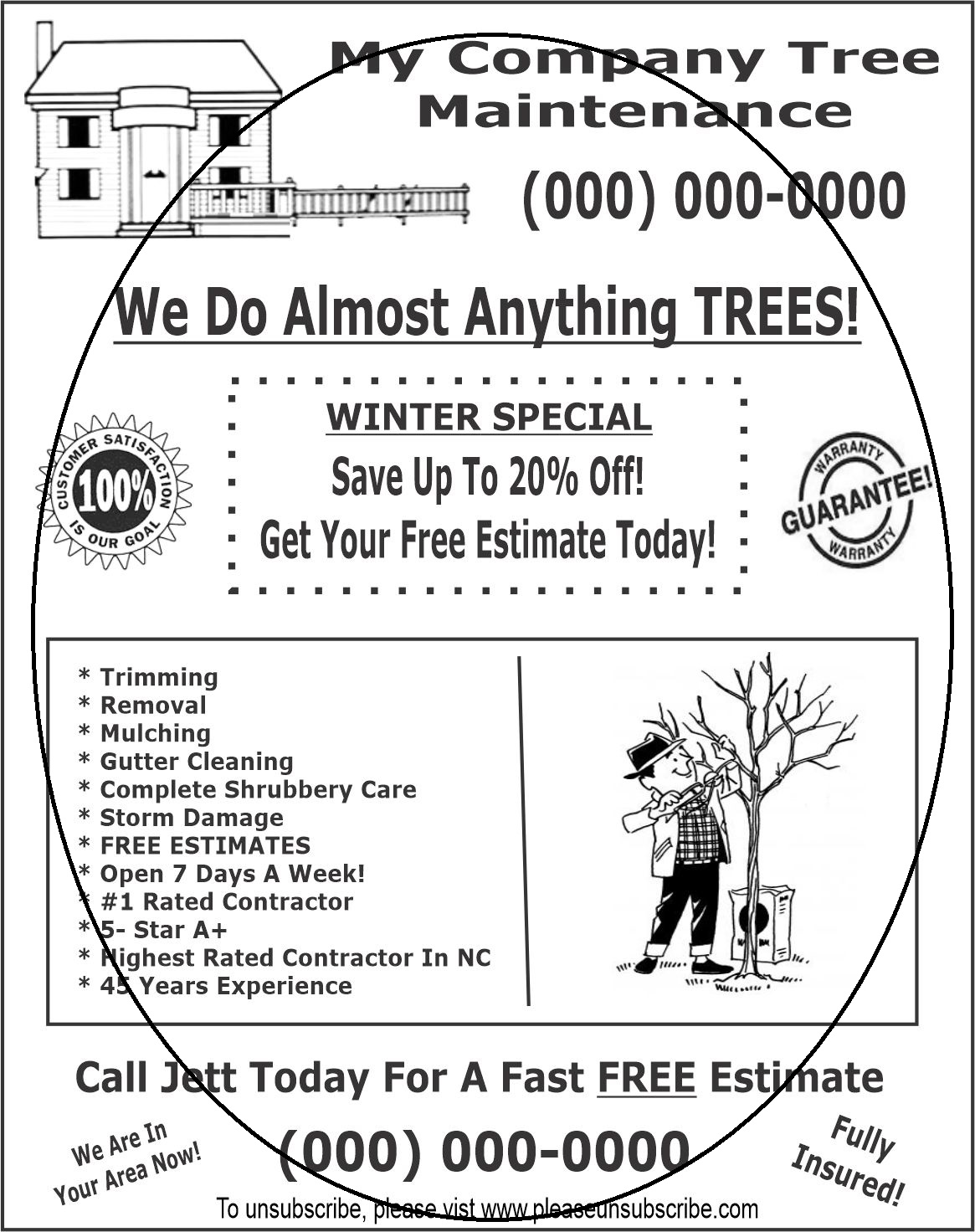 Treeservice fax flyer sample 1